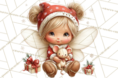 Cute Christmas Fairy Clipart Art PNG, Holiday Fairy Clip Art Product Image 4
