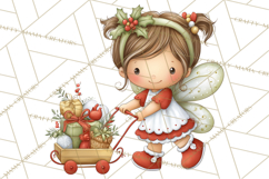 Cute Christmas Fairy Clipart Art PNG, Holiday Fairy Clip Art Product Image 3