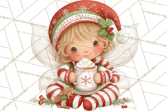 Cute Christmas Fairy Clipart Art PNG, Holiday Fairy Clip Art Product Image 2