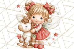 Cute Christmas Fairy Clipart Art PNG, Holiday Fairy Clip Art Product Image 3