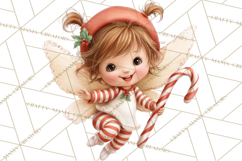 Cute Christmas Fairy Clipart Art PNG, Holiday Fairy Clip Art Product Image 4