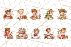 Cute Christmas Fairy Clipart Art PNG, Holiday Fairy Clip Art Product Image 4