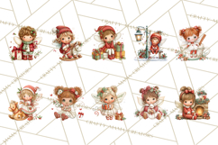 Cute Christmas Fairy Clipart Art PNG, Holiday Fairy Clip Art Product Image 5