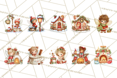 Cute Christmas Fairy Clipart Art PNG, Holiday Fairy Clip Art Product Image 6