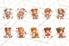 Cute Christmas Fairy Clipart Art PNG, Holiday Fairy Clip Art Product Image 7