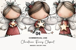 Christmas Fairy Clipart Sublimation Product Image 1