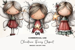 Christmas Fairy Clipart PNG Product Image 1