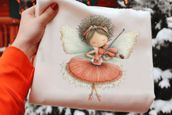 Christmas Fairy Girl Clipart Sublimation Product Image 2