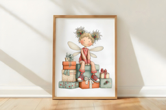 Christmas Fairy Girl Clipart Sublimation Product Image 3
