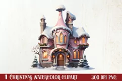 Fairy Christmas House Sublimation Clipart, Fairy Christmas Product Image 1