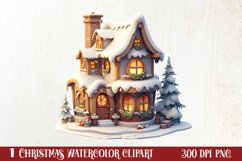 Fairy Christmas House Sublimation Clipart, Fairy Christmas Product Image 1
