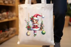 Christmas Fairy on Swing Sublimation PNG Product Image 5