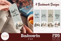 Christian Christmas bookmark png designs being used as faith based Christmas gifts and devotional holiday bookmarks print