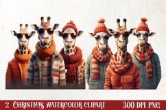 Christmas Family Animals Clipart, Christmas Clipart Product Image 1