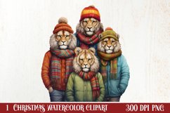 Christmas Family Animals Clipart, Christmas Clipart Product Image 1