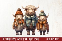 Christmas Family Animals Clipart, Christmas Family Product Image 1
