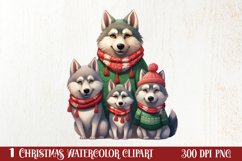 Christmas Family Animals Clipart, Christmas Family Product Image 1
