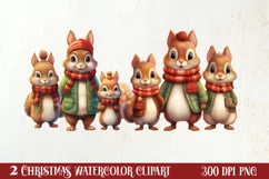 Christmas Family Animals Sublimation Clipart, Christmas PNG Product Image 1