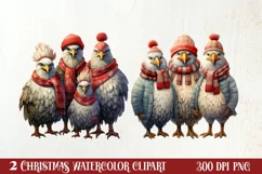 Christmas Family Animals Sublimation Clipart, Christmas PNG Product Image 1