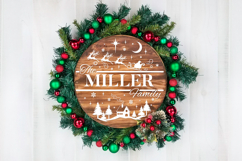 Family Christmas Round Name Signs SVG Pack Product Image 4