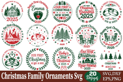 Christmas Family ornaments Svg Bundle Product Image 1