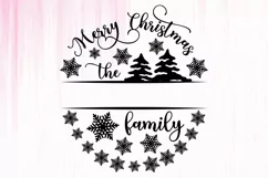 Christmas Family Sign SVG. Christmas Round Sign SVG Product Image 3