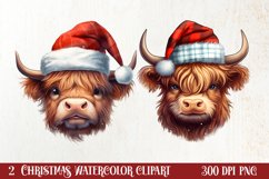 Christmas Farm Animal Peeking Clipart Sublimation Product Image 1