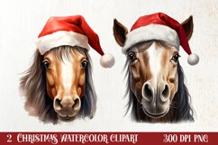 Christmas Farm Animal Peeking Clipart Sublimation Product Image 1