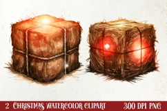 Christmas Farm Animals Clipart, Christmas PNG Product Image 1
