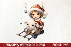 Christmas Farm Animals Clipart, Christmas PNG Product Image 1