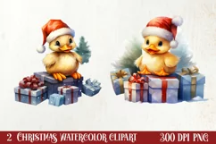 Christmas Farm Animals Clipart, Christmas PNG Product Image 1
