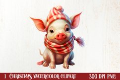 Christmas Farm Animals Sublimation Clipart Product Image 1