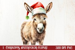 Christmas Farm Animals Sublimation Clipart Product Image 1