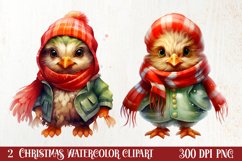 Christmas Farm Animals Sublimation Clipart Product Image 1