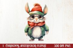 Christmas Farm Animals Sublimation Clipart Product Image 1