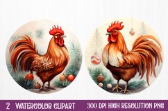 Christmas Farm Ornaments Clipart Sublimation, Christmas PNG Product Image 1