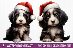 Cute Christmas Dog Sublimation Clipart, Cute Christmas Dog Product Image 1