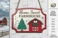 Christmas Farm Signs Bundle Laser Cut. Christmas Decor SVG Product Image 6