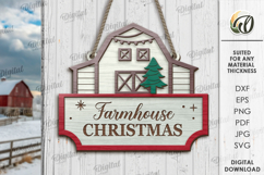 Christmas Farm Signs Bundle Laser Cut. Christmas Decor SVG Product Image 7