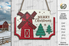Christmas Farm Signs Bundle Laser Cut. Christmas Decor SVG Product Image 11