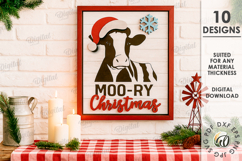 Christmas Farm Tiered Tray Lasercut. Christmas Decor SVG Product Image 1