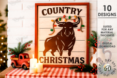 Christmas Farm Tiered Tray Lasercut. Christmas Decor SVG Product Image 1