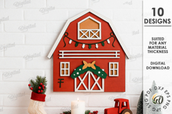 Christmas Farm Tiered Tray Laser Cut. Christmas SVG Product Image 11