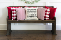 Winter SVG listing featuring “warm cookies” and “comfy sweaters” phrases in a farmhouse stencil style.