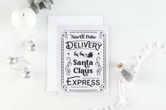 christmas farmhouse svg print on greeting card