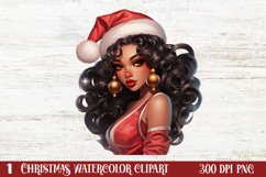 Christmas Fashion Girl Clipart, Christmas Fashion Girl Product Image 1