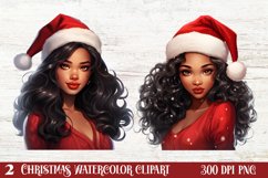 Christmas Fashion Girl Clipart, Christmas Fashion Girl Product Image 1