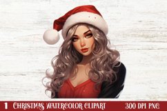 Christmas Fashion Girl Clipart, Christmas Fashion Girl Product Image 1