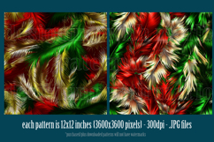 Christmas Patterns, Christmas Feathers Patterns, Holiday, 10 Product Image 3