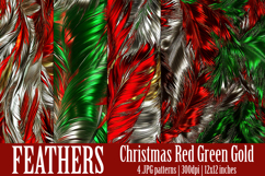 Christmas Patterns, Christmas Feathers Patterns, Holiday, 12 Product Image 1